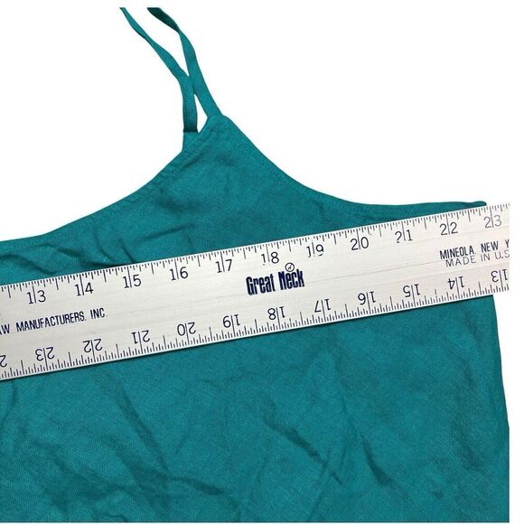 J.Crew Dress Women’s 20 Green Gwyneth Slip Sheath Midi 100% Linen - Picture 4 of 6